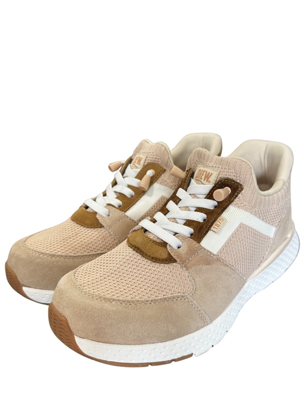 Drew Shoe Bobbie Hands-Free Sneakers Taupe Combo 9XW Extra Wide Comfort Walking